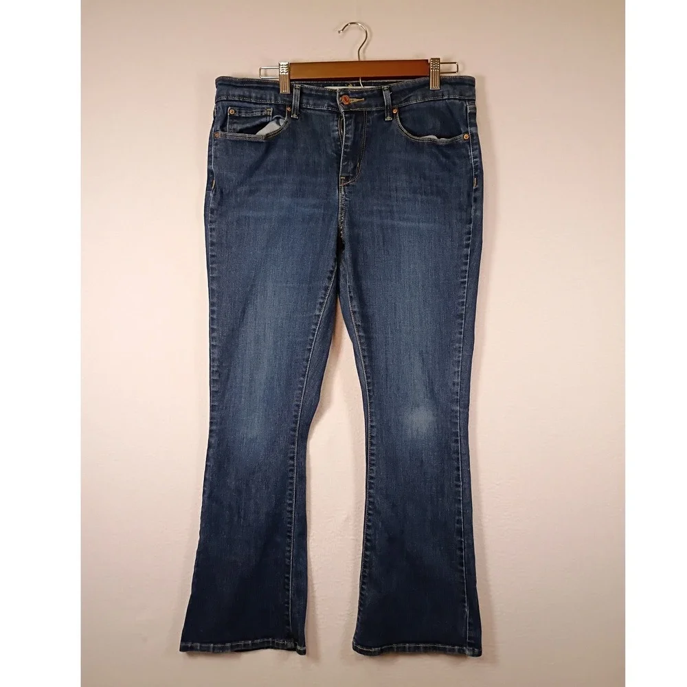 Western Signature Levi Strauss Women W31 L30 Dark Wash Mid Rise Bootcut Jeans